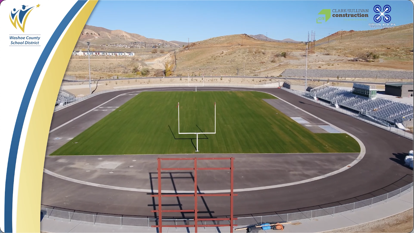  Aerial view of Hug High School